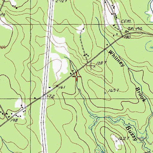 Topographic Map of Greenbush Volunteer Fire Department Codville Station, ME