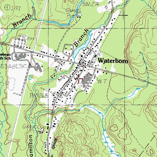Topographic Map of Waterboro Fire Department South Station, ME