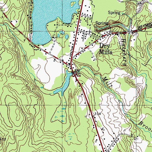 Topographic Map of Gray Fire Rescue Department Station 2 Dry Mills, ME