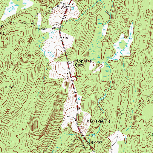 Topographic Map of Jefferson Volunteer Fire and Rescue Station 2, ME