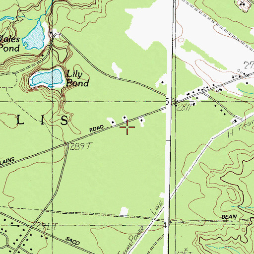 Topographic Map of Hollis Fire Department Station 2  and Main Office, ME