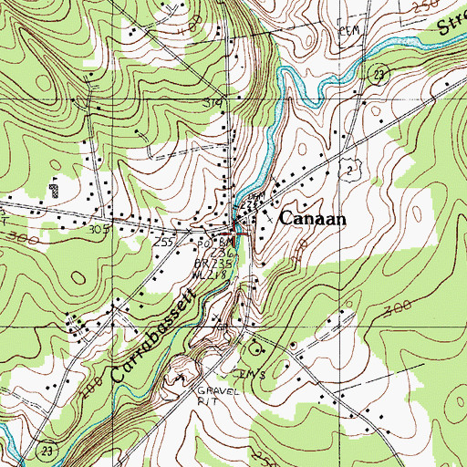 Topographic Map of Canaan Volunteer Fire Department, ME