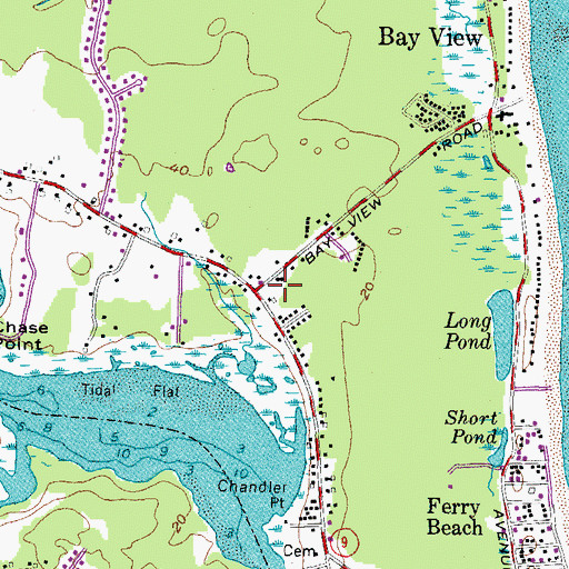 Topographic Map of Saco Camp Ellis Fire Station, ME
