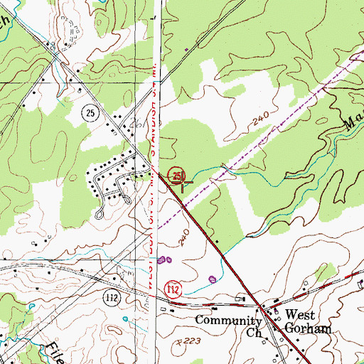 Topographic Map of Gorham Fire Department West Gorham Station, ME