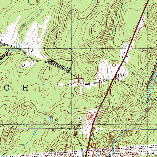 Topographic Map of Woolwich Volunteer Fire Department North Station, ME