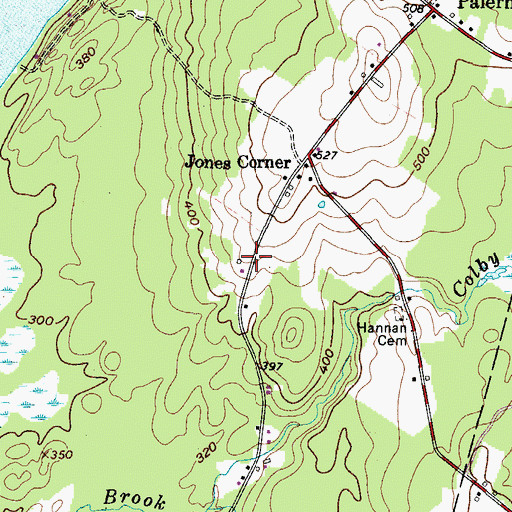 Topographic Map of Palermo Volunteer Fire Department East Palermo Station, ME