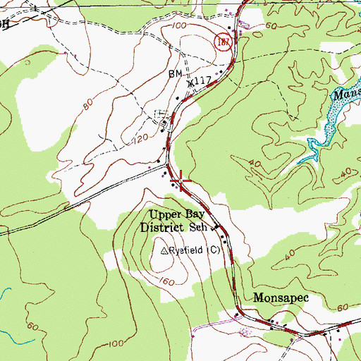 Topographic Map of Jonesport Volunteer Fire Department Mason Bay Substation, ME