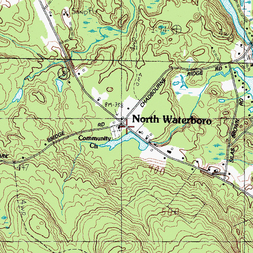 Topographic Map of Waterboro Fire Department North Station (historical), ME