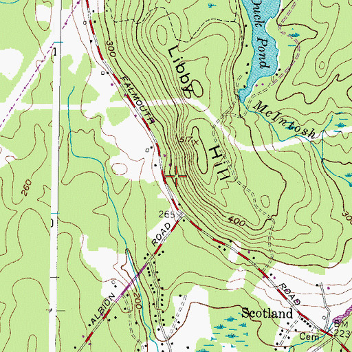 Topographic Map of East Windham Fire Department (historical), ME