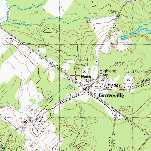 Topographic Map of Buxton Fire Department Station 1, ME