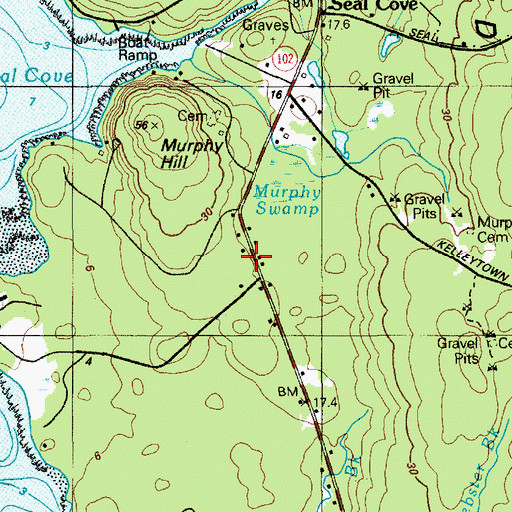 Topographic Map of Tremont Volunteer Fire Department Seal Cove Station, ME