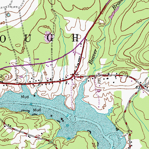 Topographic Map of Jonesboro Volunteer Fire Department, ME