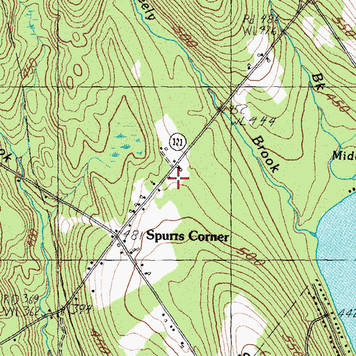 Topographic Map of Otisfield Volunteer Fire Department Spurrs Corner Station, ME
