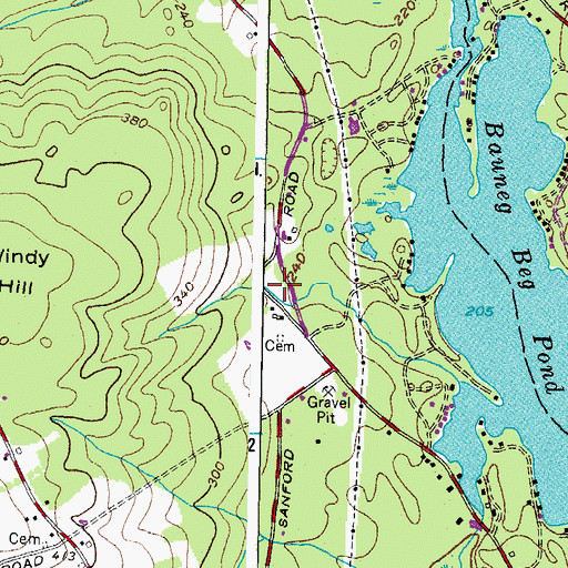 Topographic Map of North Berwick Fire Station, ME