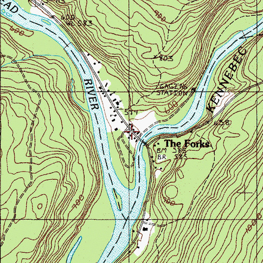 Topographic Map of West Fork Volunteer Fire Department, ME