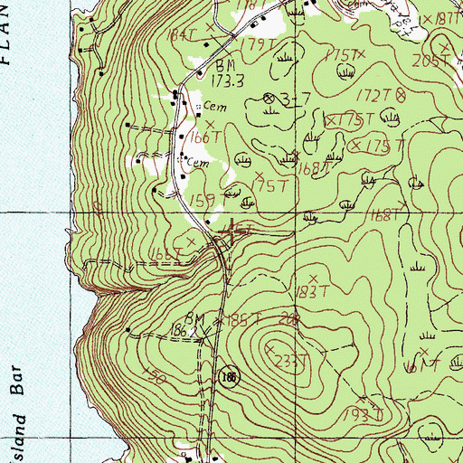 Topographic Map of Gouldsboro Fire Department Station 2, ME