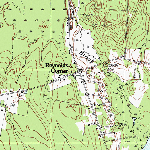 Topographic Map of Burnham Fire Department Station 2, ME