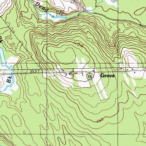 Topographic Map of Cooper Volunteer Fire Department, ME