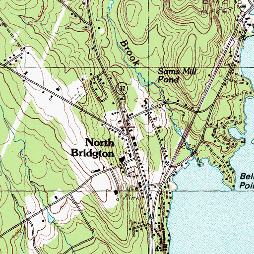 Topographic Map of Bridgton Fire Department North Station, ME