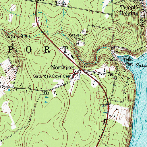Topographic Map of Northport Volunteer Fire Department, ME