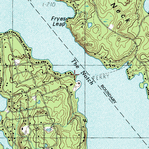 Topographic Map of Frye Island Fire Department Station 2, ME