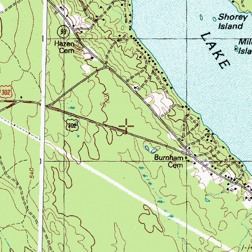 Topographic Map of West Bridgeton Fire Department, ME