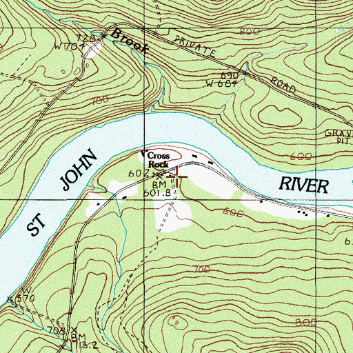 Topographic Map of Allagash Fire Department, ME