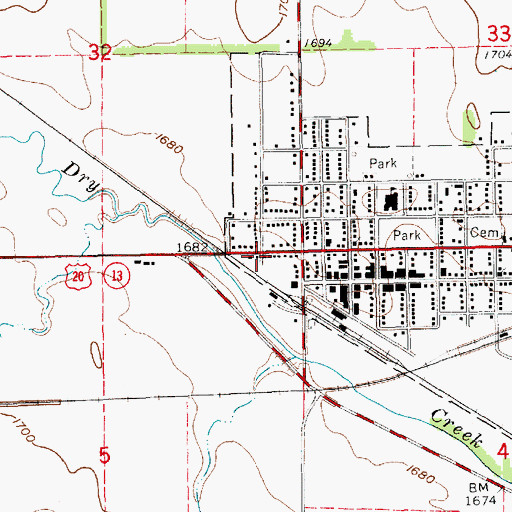Topographic Map of Plainview Ambulance Service, NE