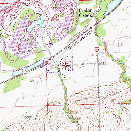 Topographic Map of Cedar Creek Volunteer Fire Department, NE