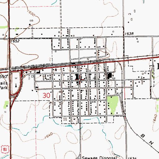 Topographic Map of Fairmont Volunteer Fire Department, NE