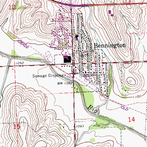 Topographic Map of Bennington Volunteer Fire and Rescue, NE