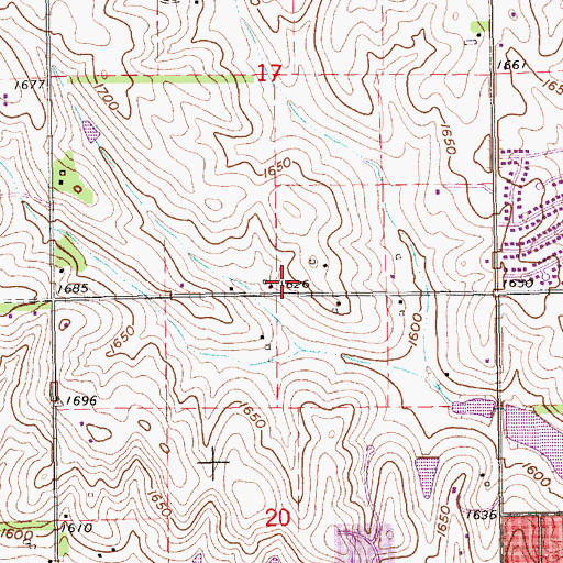 Topographic Map of Norfolk Fire Division Station 2, NE