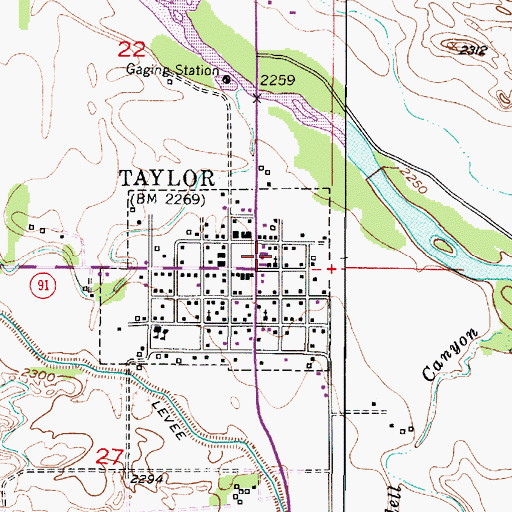 Topographic Map of Loup County Rural Fire Department, NE