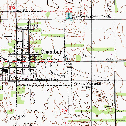 Topographic Map of Chambers Volunteer Fire and Rescue, NE