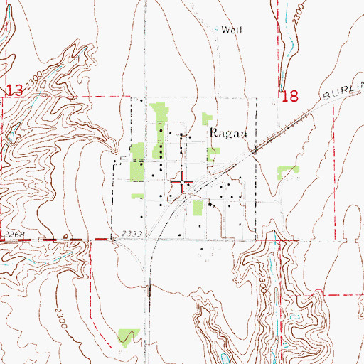 Topographic Map of Wilcox Volunteer Fire Department Station 2, NE