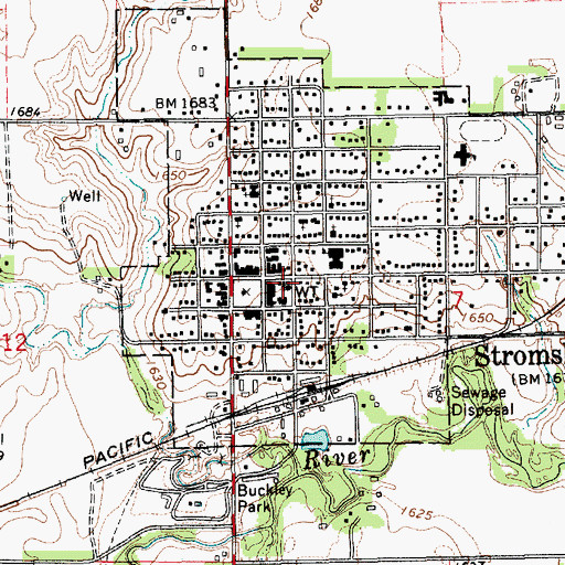 Topographic Map of Stromsburg Volunteer Fire and Rescue, NE
