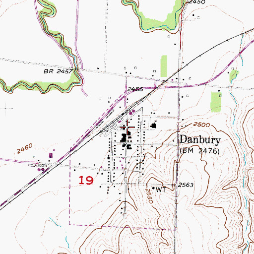 Topographic Map of Beaver Valley Rural Fire District Danbury, NE