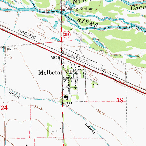 Topographic Map of Minatare Melbeta Volunteer Fire Department Station 2, NE