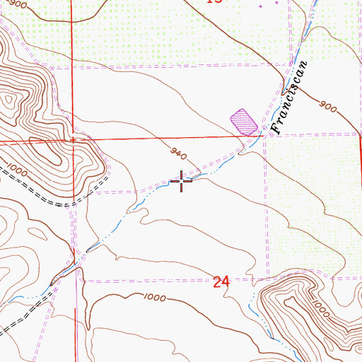 Topographic Map of Barrel Valley, CA
