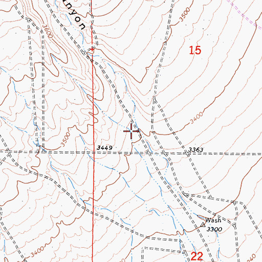 Topographic Map of Bean Canyon, CA