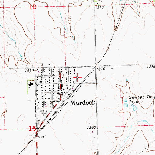 Topographic Map of Murdock Fire Department, NE