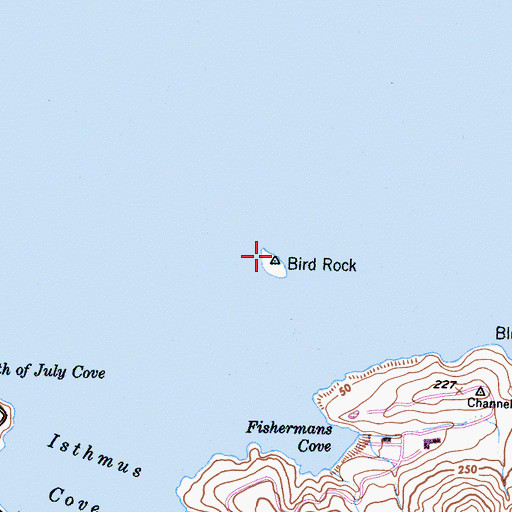 Topographic Map of Bird Rock, CA