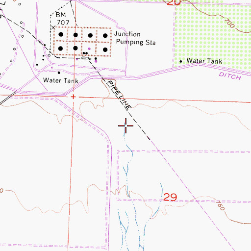 Topographic Map of Bitterwater Creek, CA