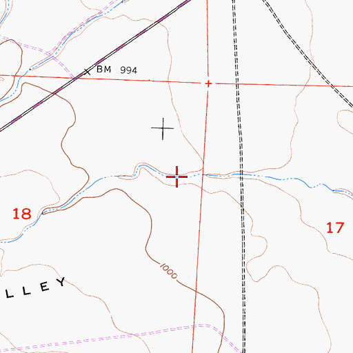 Topographic Map of Bitterwater Valley, CA