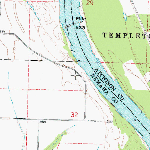 Topographic Map of Cooper Emergency Medical Response Team, NE