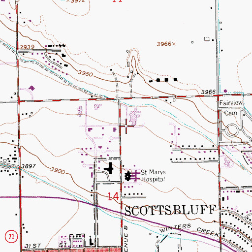 Topographic Map of Air Link Air Ambulance Service, NE