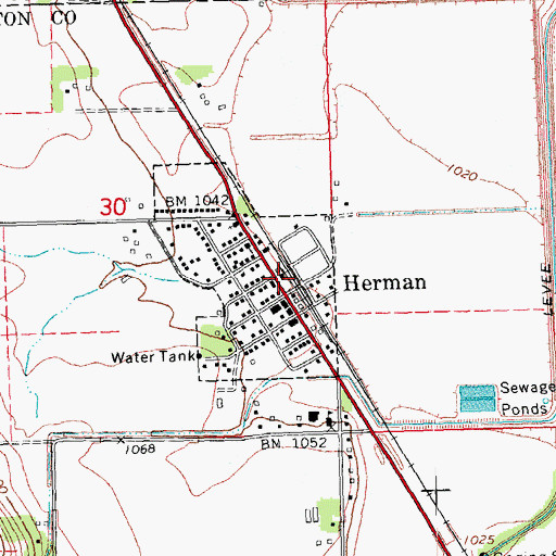 Topographic Map of Herman Rescue Squad, NE