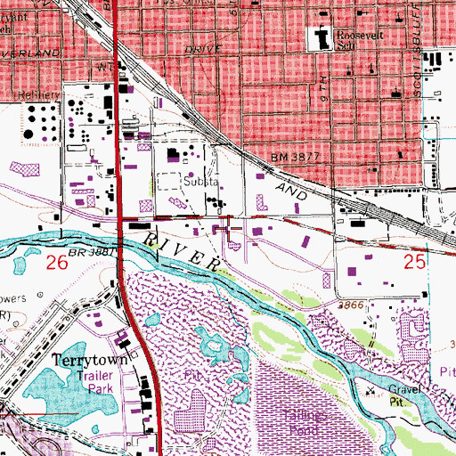 Topographic Map of Valley Ambulance Services Incorporated, NE