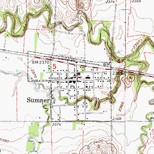 Topographic Map of Sumner Rescue Service, NE