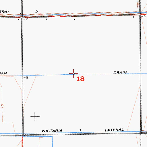 Topographic Map of Brockman Drain Two, CA